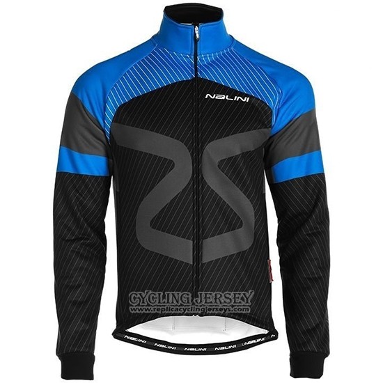 2019 Cycling Jersey Nalini Black Blue Long Sleeve And Bib Tight